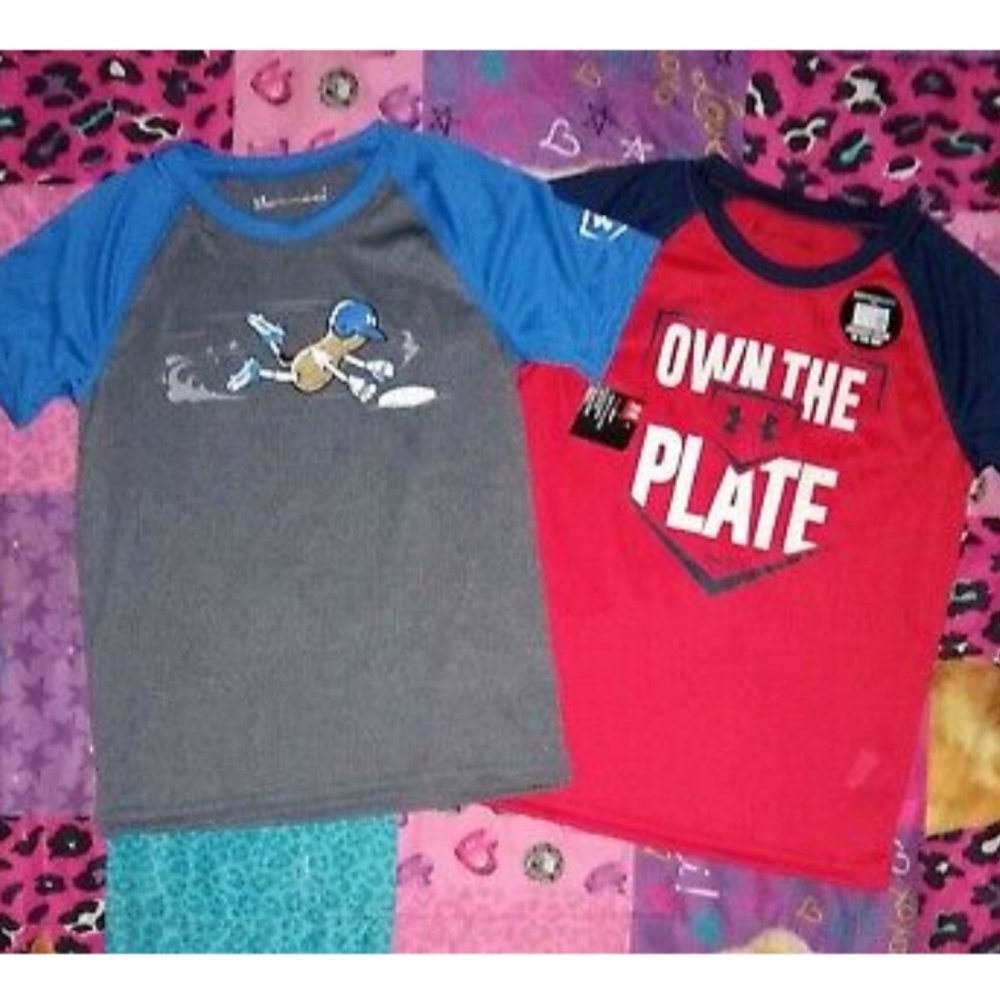 SOLD ON ANOTHER SITE~2 BOY'S UA BASEBALL SHIRTS